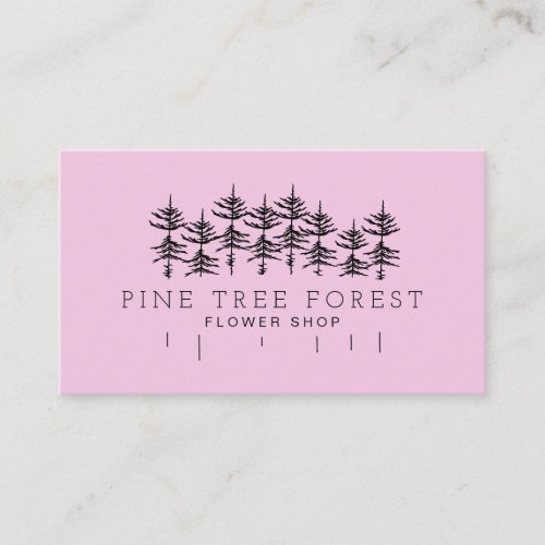 Purple Tone Pine Tree Forest Business Card