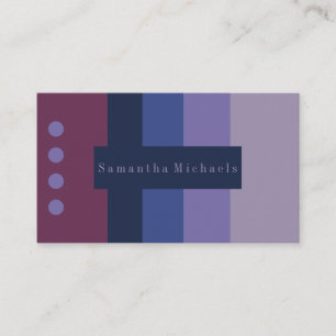 Purple Toned Color Block Business Cards