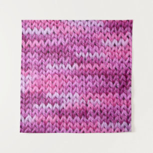 Purple Tones Knitted Fabric Texture Tapestry