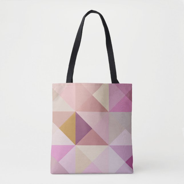 Purple Tones Modern Quilt Tote Bag (Front)