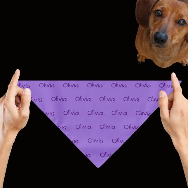 Purple Tones Name Bandana (Your best friend needs a cool name bandana)