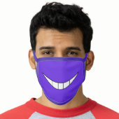 purple toon gengar grin smile facemask cloth face mask (Worn Him)