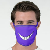 purple toon gengar grin smile facemask cloth face mask (Worn Him)