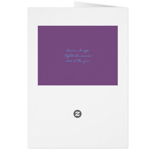 Purple Townhouse greeting card (Back)