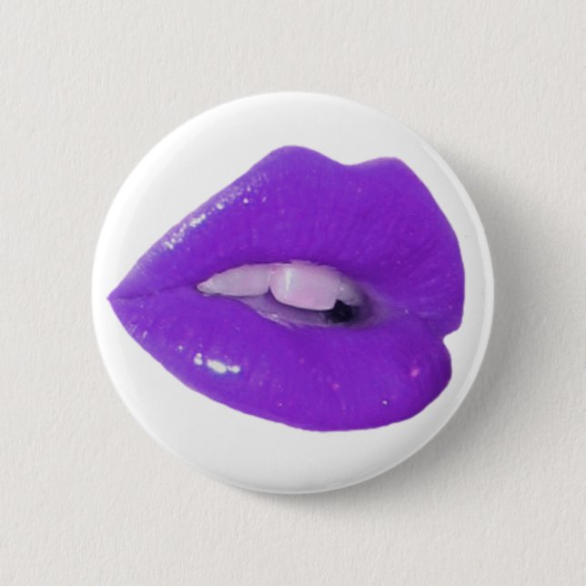 Purple Toxic Kiss Button (Front)