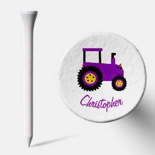 Purple Tractor Design Personalised Golf Tees