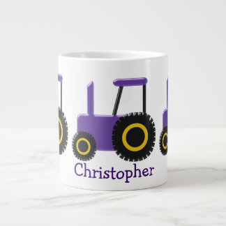 Purple Tractor Giant Coffee Mug