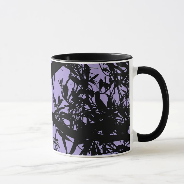 Purple Tree Branches Mousepad Mug (Right)