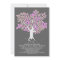 Purple tree elegant modern wedding invitations