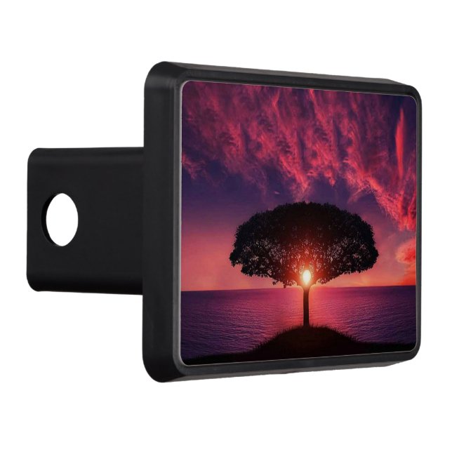 Purple Tree Sunset  Hitch Cover (Right)