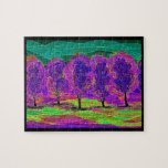 Purple Trees calming challenge jigsaw puzzle