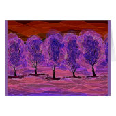 Purple Trees (Red Background) (Front Horizontal)
