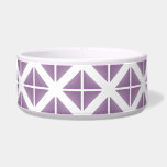 Purple Trendy Triangle Pattern Bowl<br><div class="desc">Chic and modern Trendy Triangles design with a cool triangle and diamond geometric pattern background. Make this design your own by adding text or changing the background color.</div>