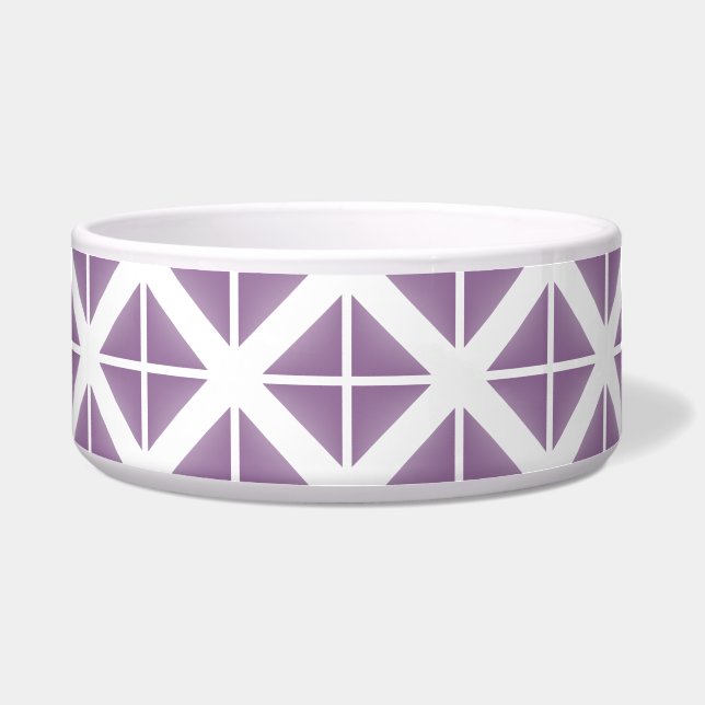Purple Trendy Triangle Pattern Bowl (Front)
