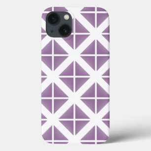 Purple Trendy Triangle Pattern iPhone 13 Case