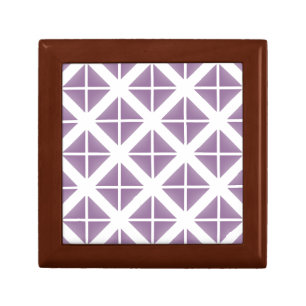 Purple Trendy Triangle Pattern Keepsake Box