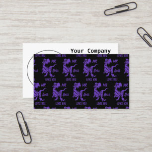 Purple Trex the Boss Dino Business Card