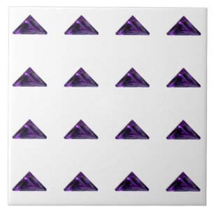 Purple Triangle Ceramic Tile