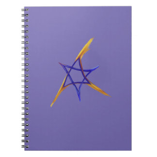 Purple Triangle Fiery Star of David Notebook