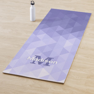 Purple triangle geometry square Monogram Yoga Mat