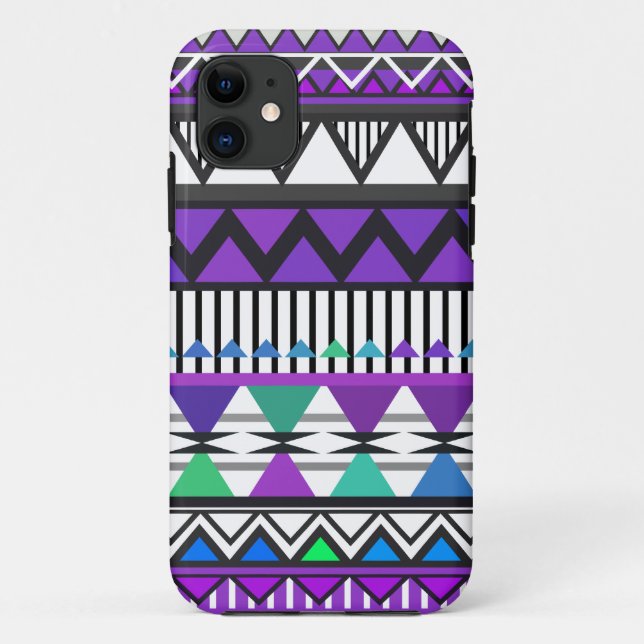 Purple Tribal 2 Pattern iPhone 5 Case-Mate Case (Back)