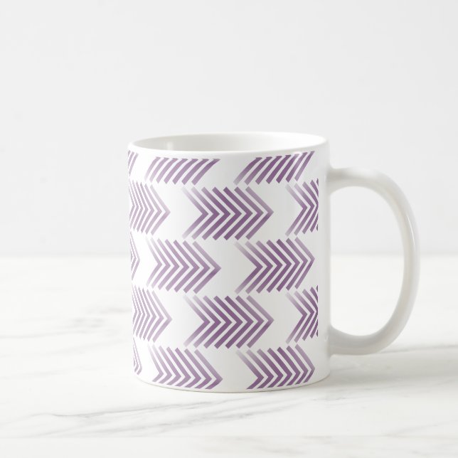 Purple Tribal Arrow Pattern Coffee Mug (Right)