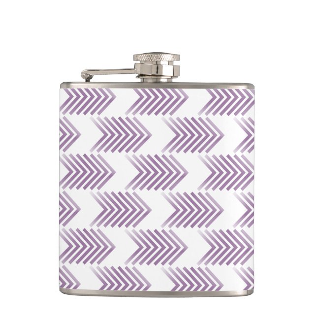 Purple Tribal Arrow Pattern Flask (Front)