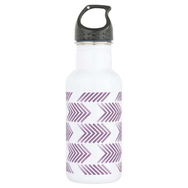 Purple Tribal Arrow Pattern Water Bottle (Front)