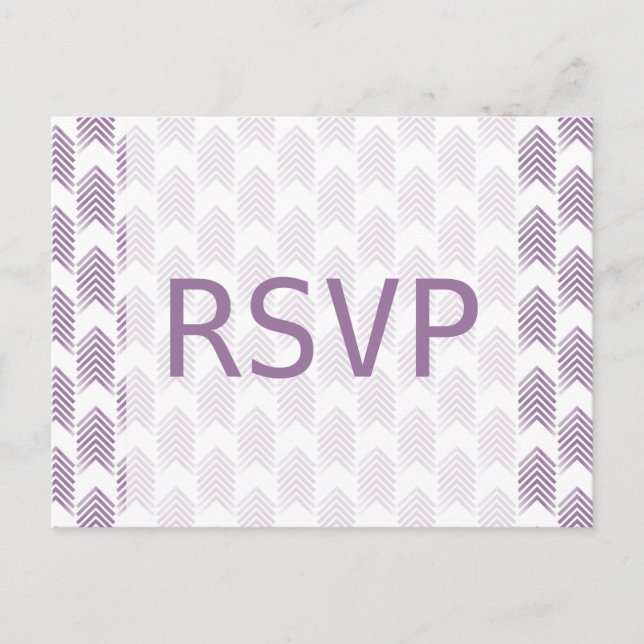 Purple Tribal Arrows Response Postcard (Front)