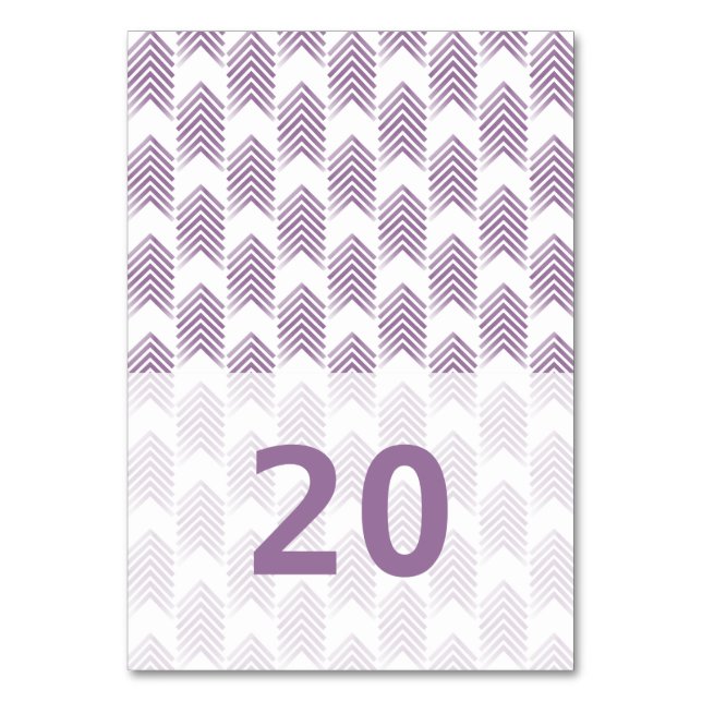 Purple Tribal Arrows Table Card (Front)