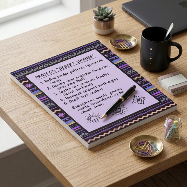 Purple tribal design notepad (Creator Uploaded)