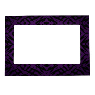 Purple tribal shapes pattern magnetic frame
