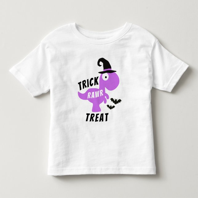 Purple Trick Rawr Treat T-Shirt (Front)