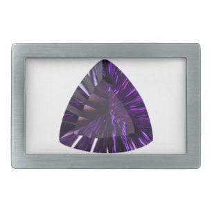 Purple Trillion Amethyst Gemstone Belt Buckle