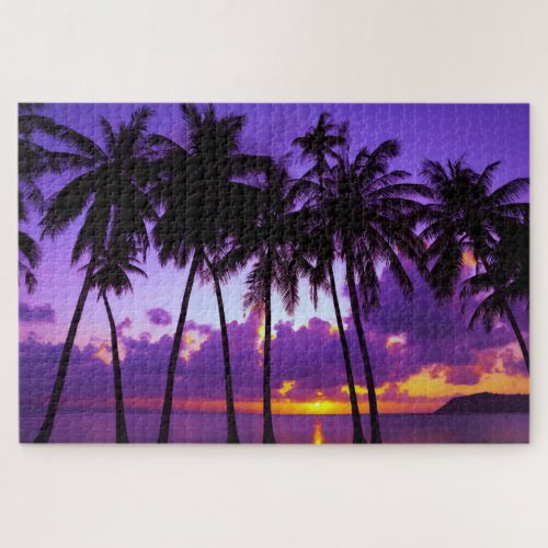 Purple Tropical Sunset 1000 Puzzle