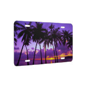 Purple Tropical Sunset 3 License Plate | Zazzle