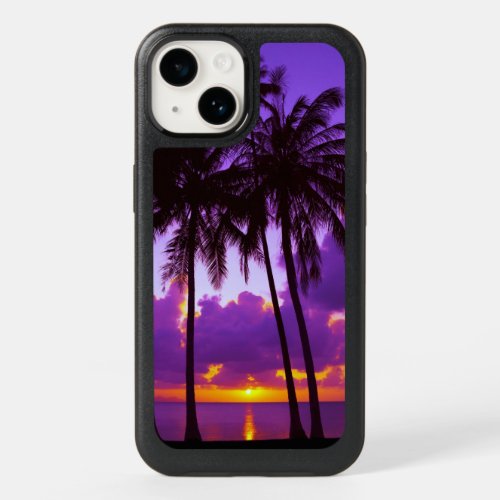Purple Tropical Sunset 3 OtterBox iPhone 14 Case