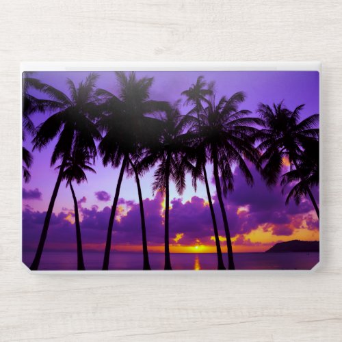 Purple Tropical Sunset HP Laptop Skin