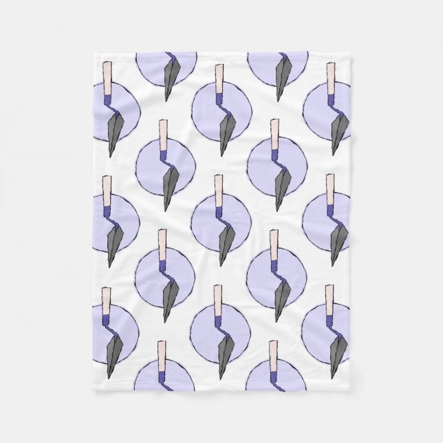 Purple Trowel - Archeologist's Tool Kit Fleece Blanket (Front)