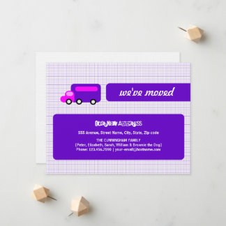 Purple Truck Moving Announcement