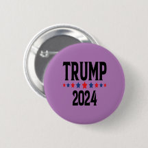 Purple Trump 2024 Button