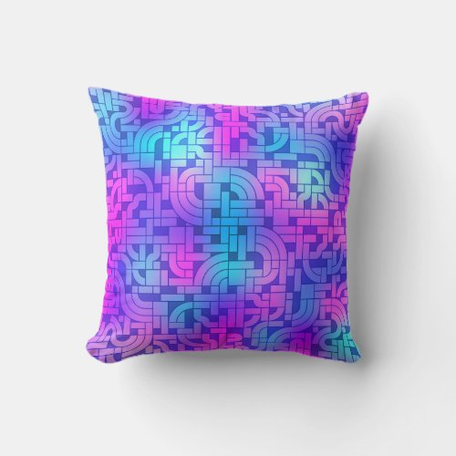 Purple Tube Pattern Throw Pillow