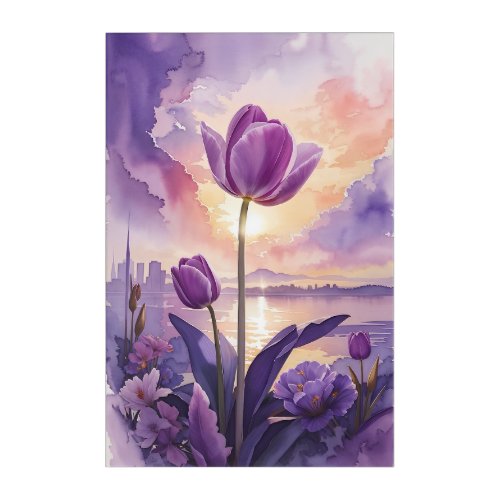 Purple Tulip Acrylic Print