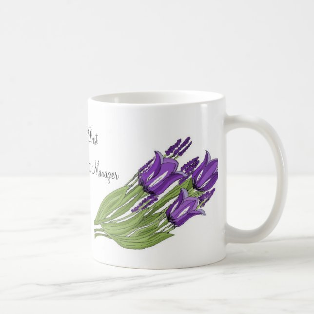 Purple Tulip Bouquet Coffee Mug (Right)
