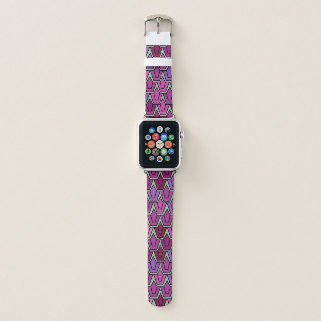 Purple Tulip Field  Apple Watch Band (Front)