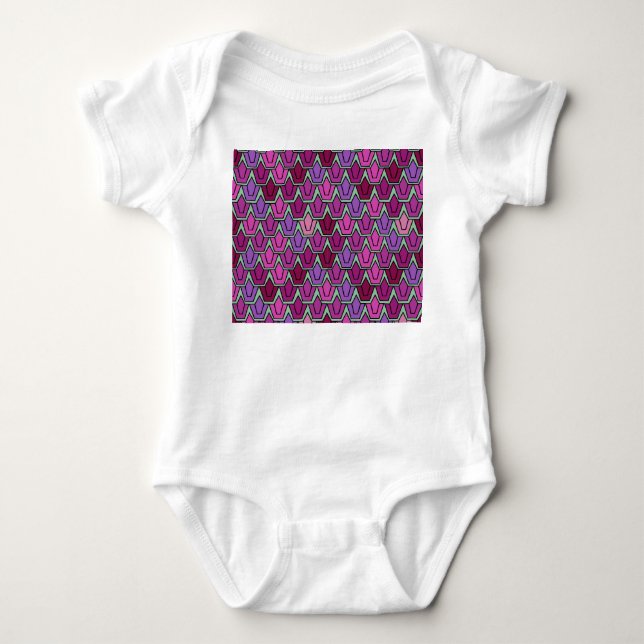 Purple Tulip Field   Baby Bodysuit (Front)