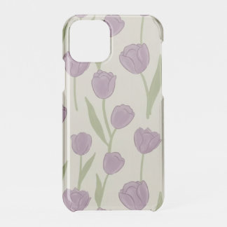 Purple Tulip Floral Pattern iPhone Cover