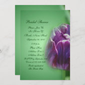 Purple Tulip Flower Bridal Shower Invitation (Front/Back)