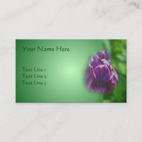 Purple Tulip Flower Nature Business Card
