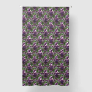 Purple Tulip Flower Nature Pattern Blackout Curtains